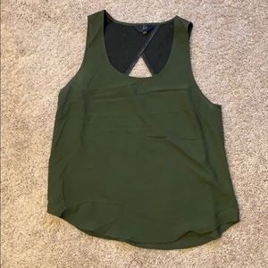 Jack by BB Dakota green & faux leather blouse
